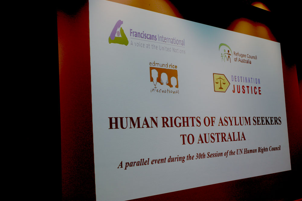 Human Rights of Asylum Seekers to Australia, a parallel event during the 30th session of the UN Human Rights Council