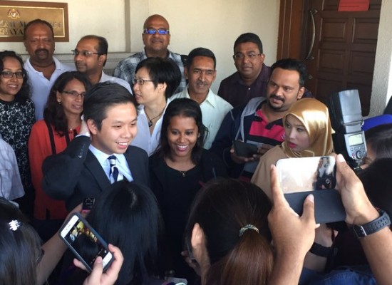 Lena Hendry and her lawyers, 10 March 2016